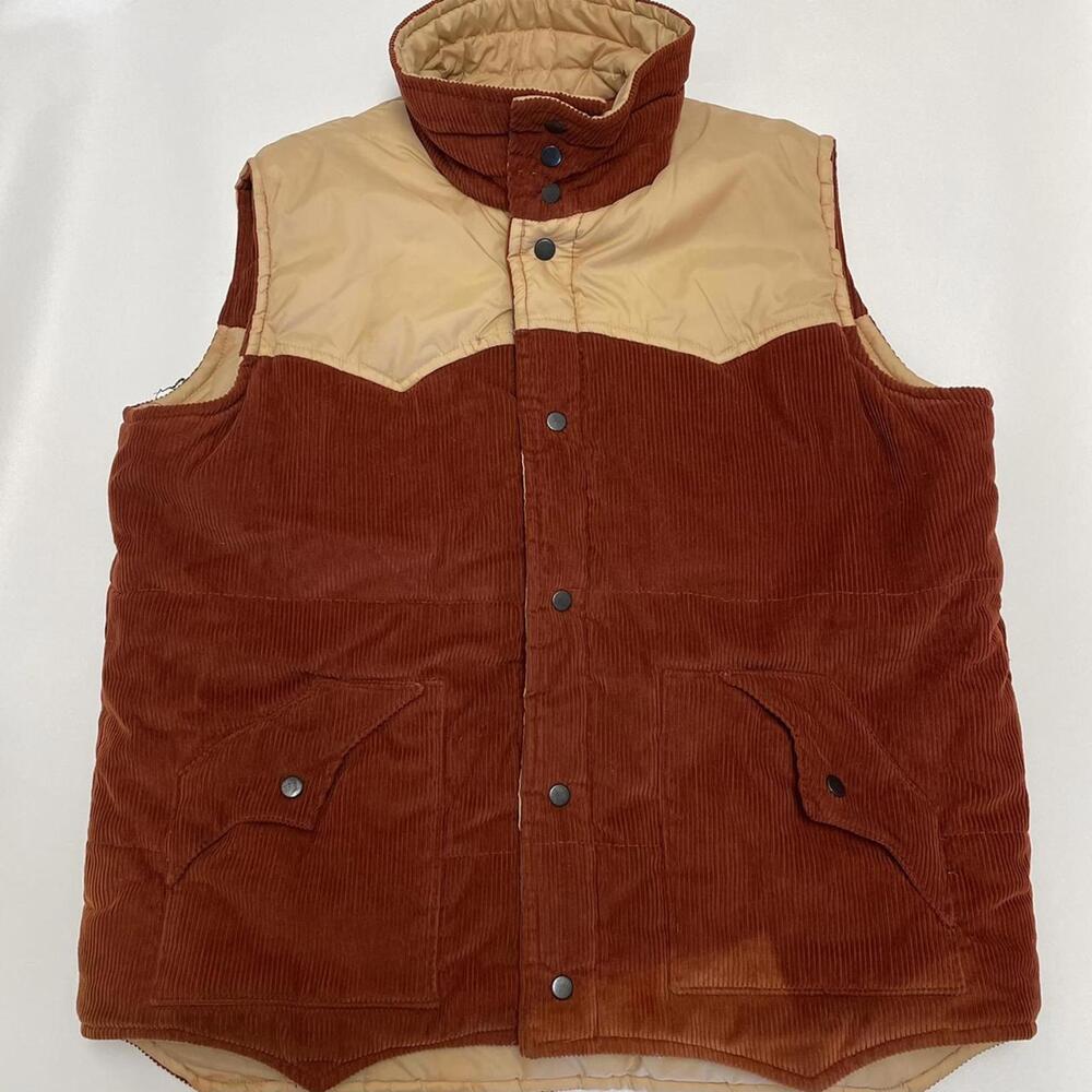 Vintage Alpine Ski 70’s Corduroy and Nylon Reversible Vest.